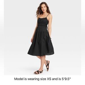 NWT Cinched Waist Midi Sundress